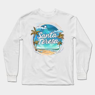 Escape to Santa Teresa: Tropical Landscape Art 🏖️ Long Sleeve T-Shirt